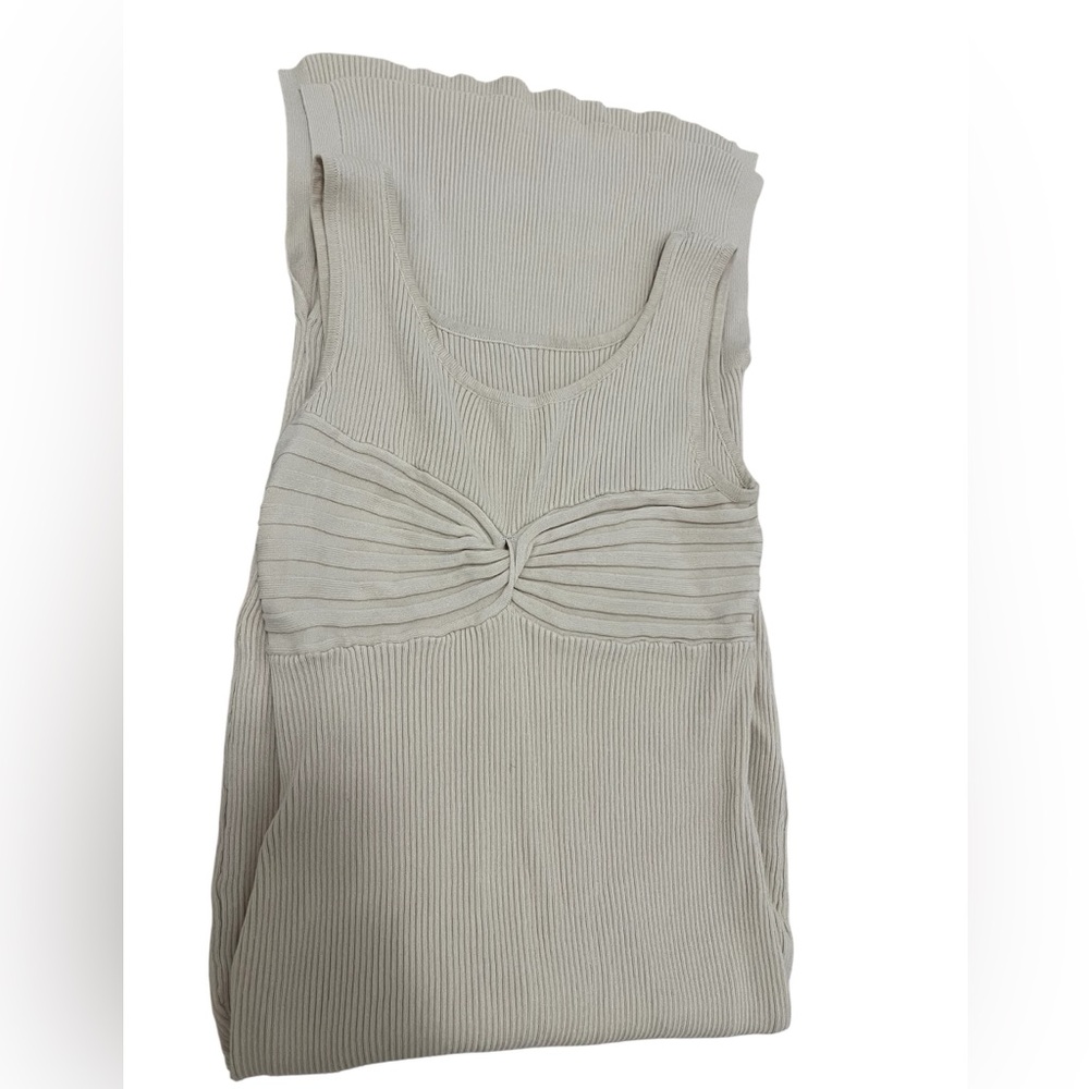 Cider Beige Ribbed dress